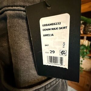 Joe's Jeans Charcoal Denim Maxi Skirt